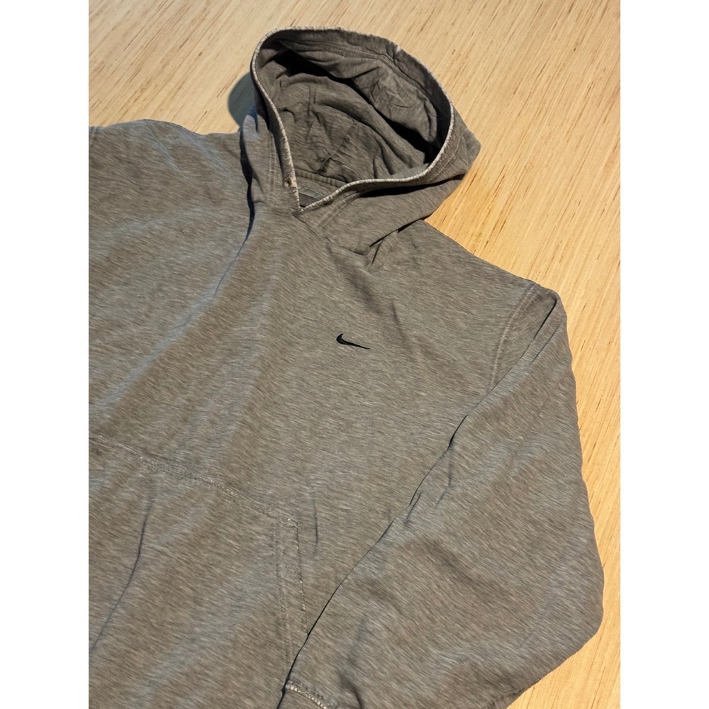 Nike Mens XL Gray Heather Pullover Hoodie Embroidered Swoosh 34‎